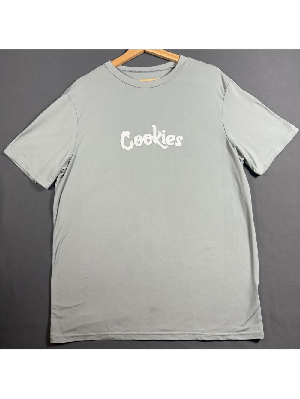 Cookies Graphic Print Short Sleeve‎ Size L T-Shirt Sage Green